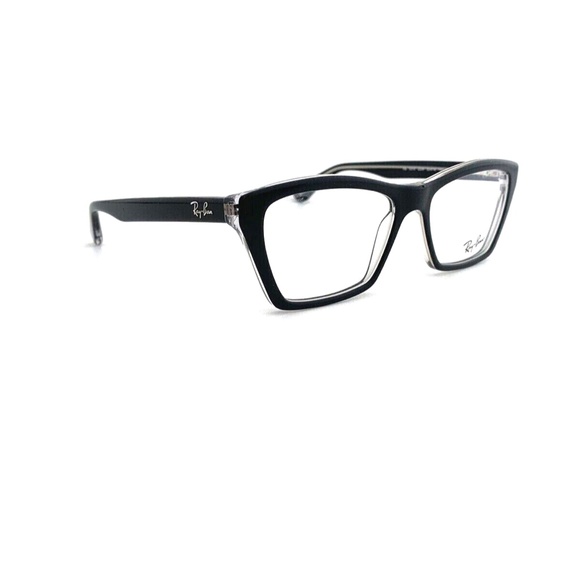 New Ray-Ban Frames Black Clear Acetate RB5316 2034 53 16 140 Unisex Eyeglasses - Picture 7 of 9